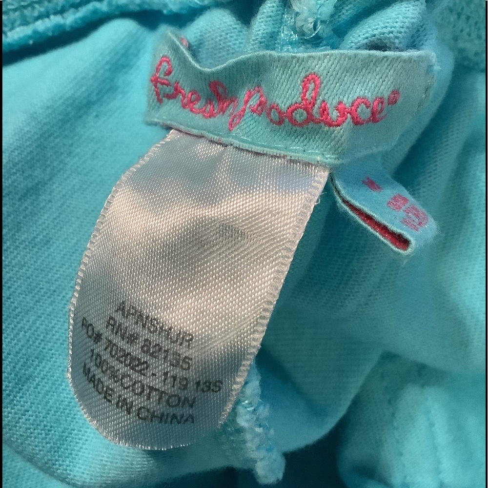 Wide leg 100% cotton pants, very comfy, Aqua blue, Fresh Produce, Medium, NWT - Picture 3 of 7